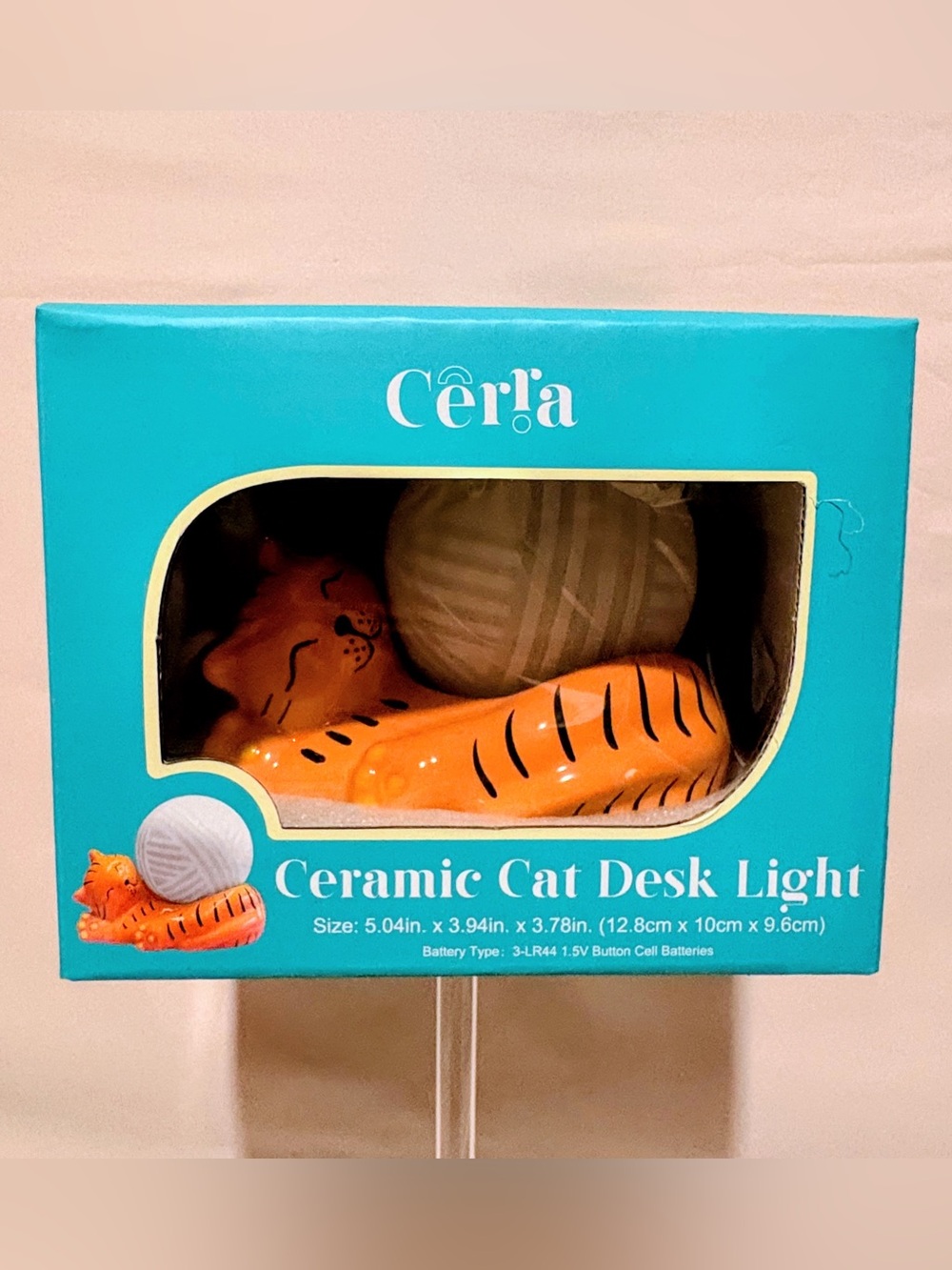 Cerra Ceramic Cat Desk Light – Orange Cat